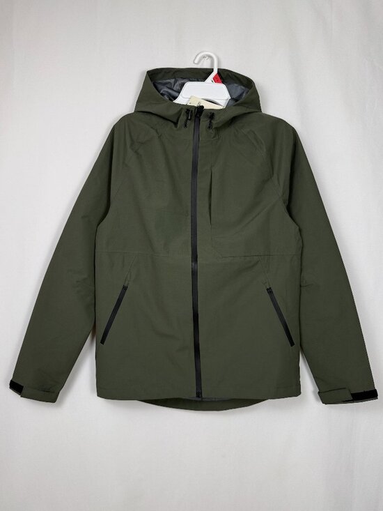 George Other - George Mens Hooded Waterproof Rain Jacket Parka Anorak Olive Green Small S